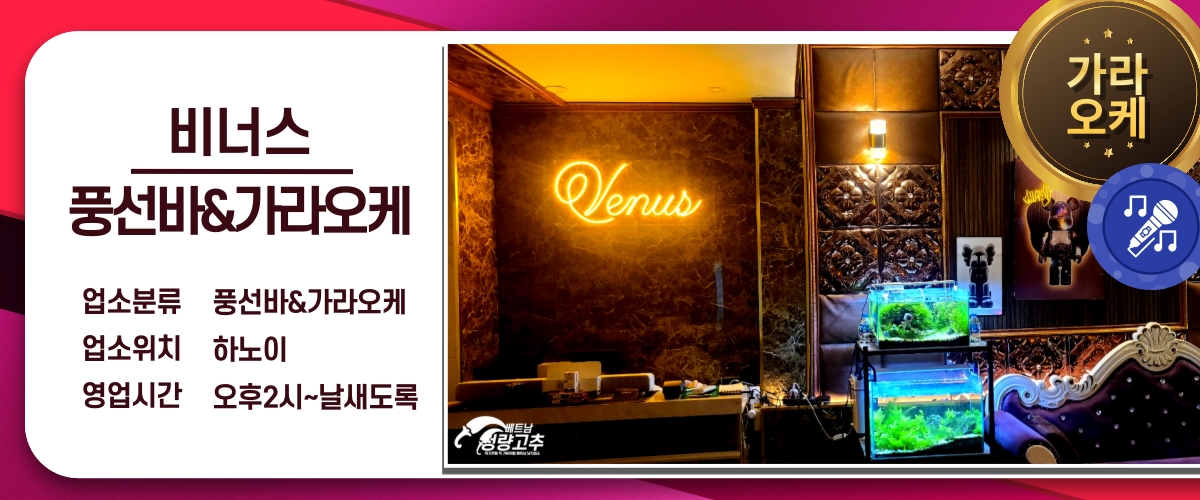하노이 비너스 VENUS 가라오케 노래방